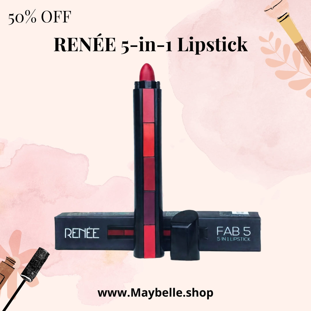 RENÉE 5-in-1 Lipstick – Five Stunning Shades in One Stick