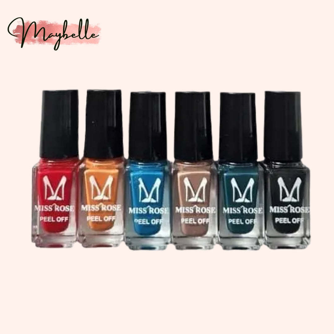 Miss Rose Peel-Off Nail Polish Set – 36 Vibrant Shades for Every Mood