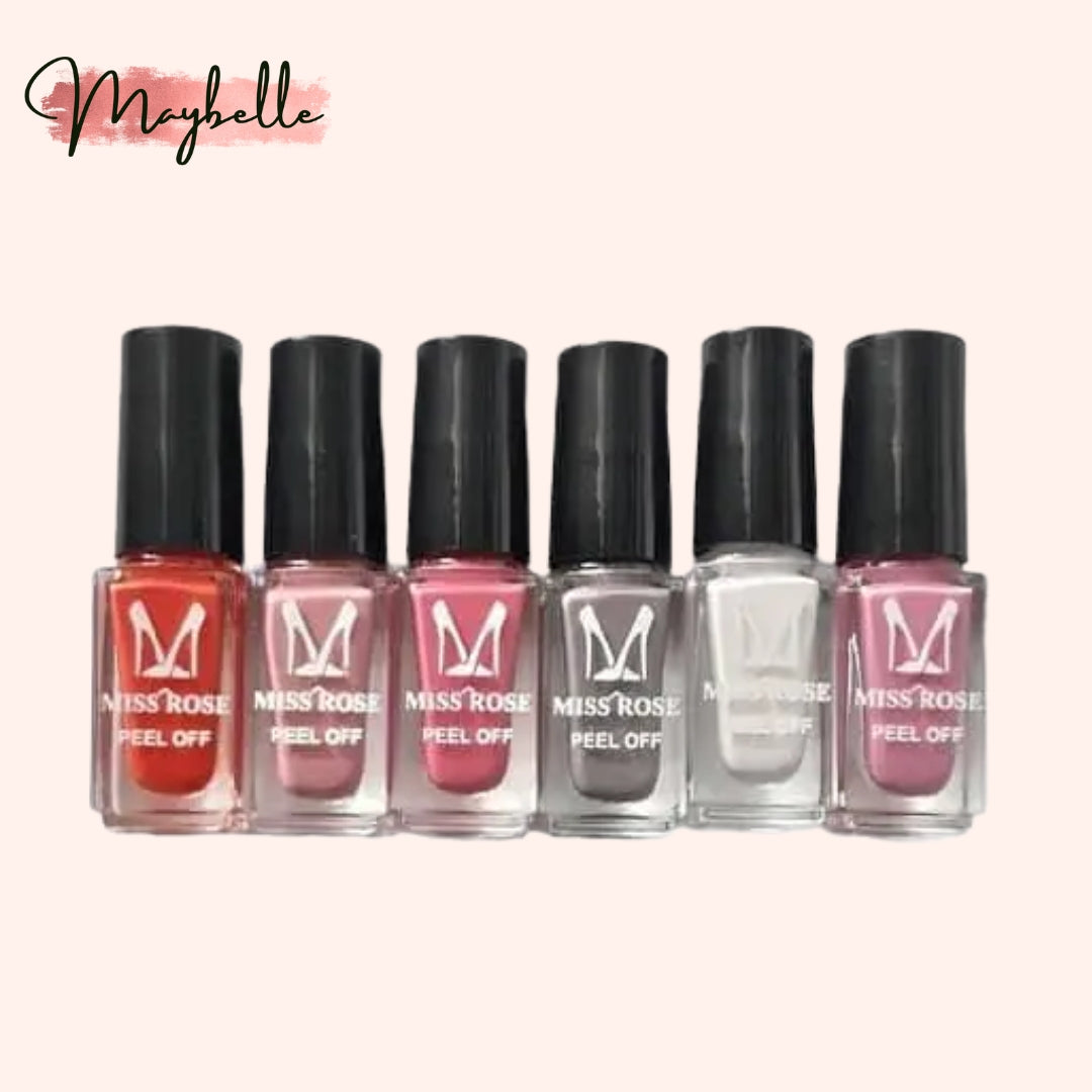 Miss Rose Peel-Off Nail Polish Set – 36 Vibrant Shades for Every Mood