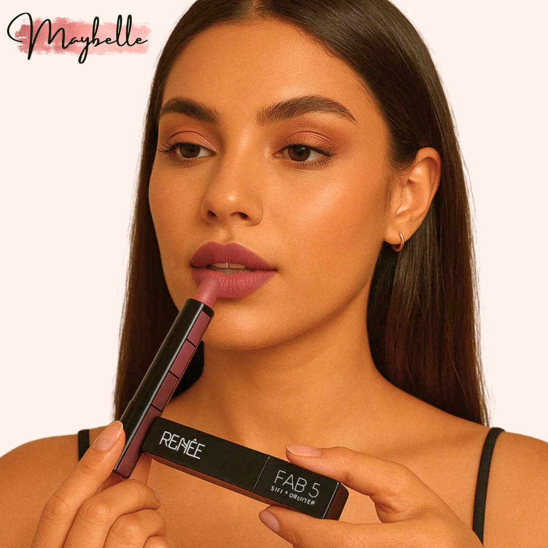 RENÉE 5-in-1 Lipstick – Five Stunning Shades in One Stick