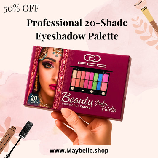 Professional 20-Shade Eyeshadow Palette – Rich Pigments & Smooth Finish