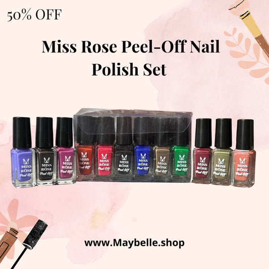Miss Rose Peel-Off Nail Polish Set – 36 Vibrant Shades for Every Mood